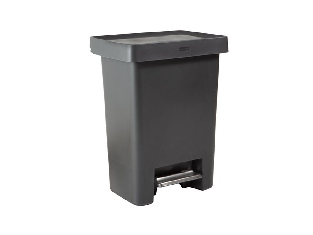 CUBO BASURA RUBBERMAID RESINA PEDAL 72 L. GRIS OSCURO