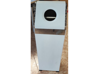 PAPELERA EN ACERO INOX 18/8 CON TAPA BASCULANTE (1)