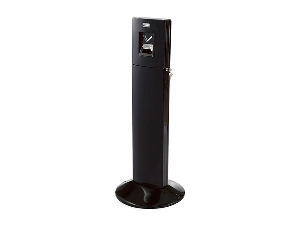 CENICERO VERTICAL RUBBERMAID METROPOLITAN NEGRO