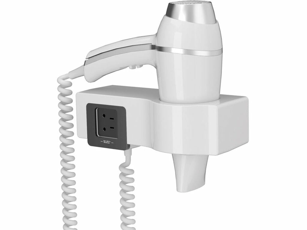 Secador de Pelo JVD Alteo Blanco Con Base Y Enchufe
