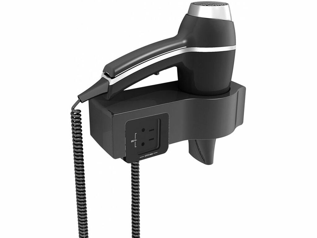 Secador de Pelo JVD Alteo Negro Con Base Y Enchufe