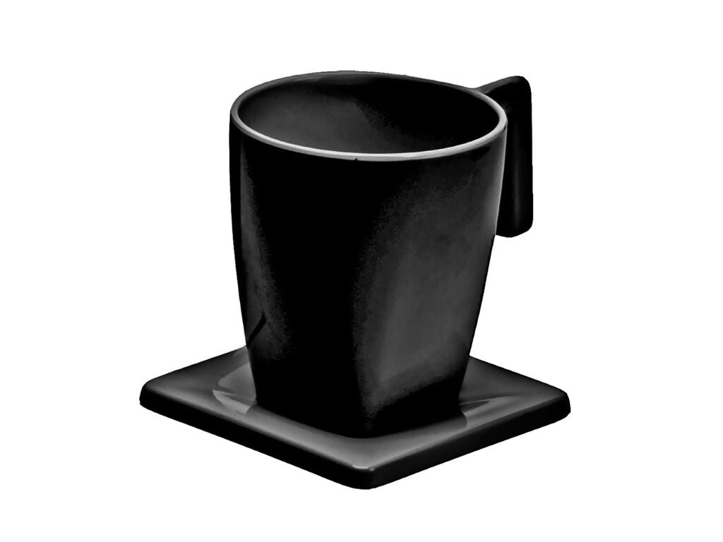 BANDEJA JVD MAESTRO TAZA PLATO NEGRO