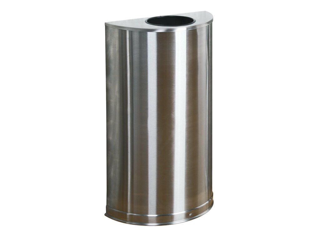 Papelera Rubbermaid Linea Designer Semicircular Tapa Abierta
