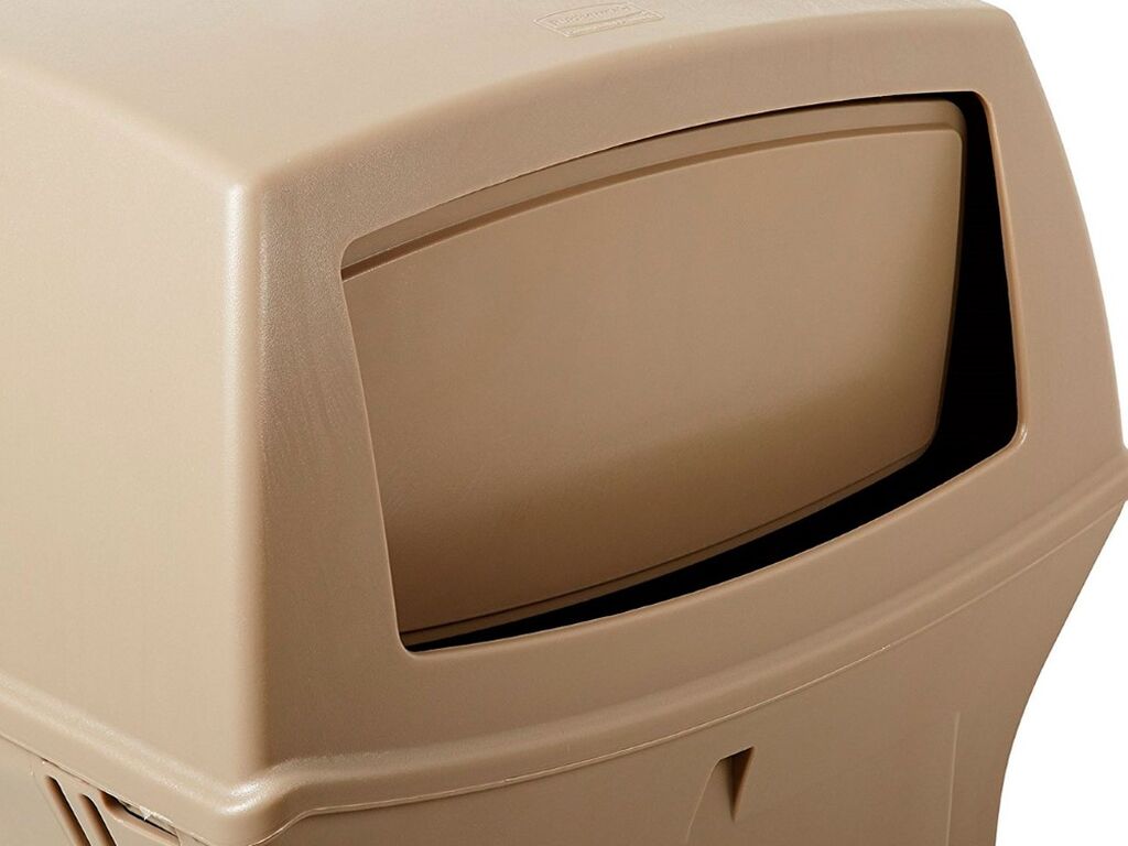 CONTENEDOR RUBBERMAID RANGER TAPA DOS ABERTURAS BEIGE 170.3L (1)