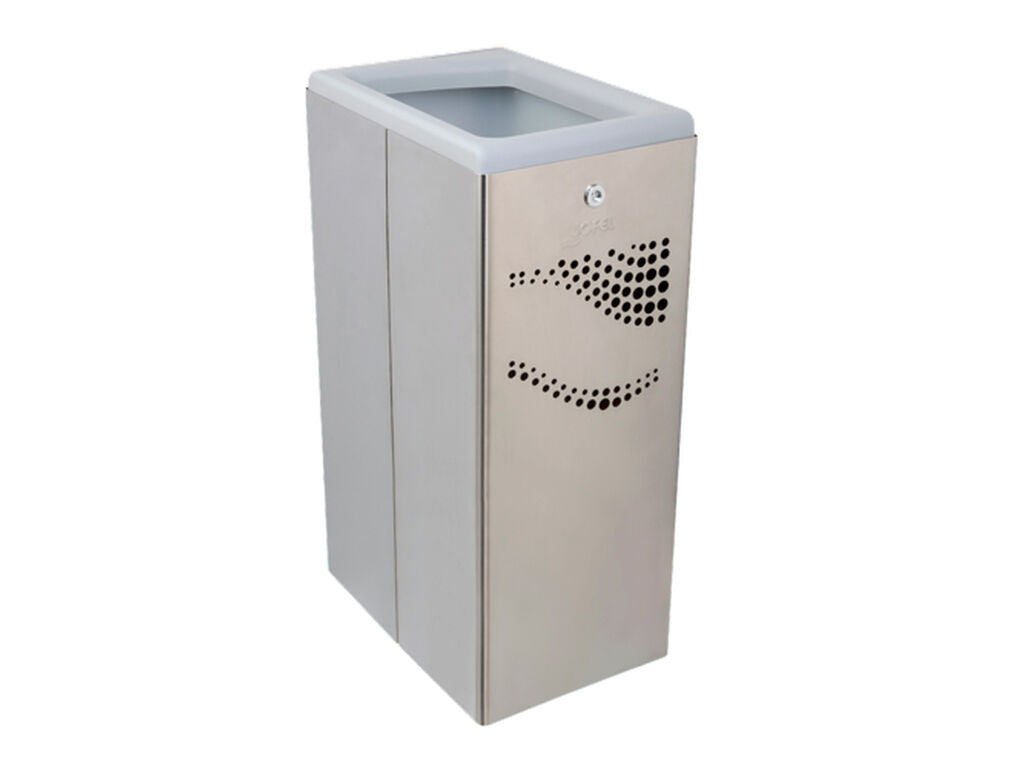 PAPELERA RECTANGULAR ACERO INOX