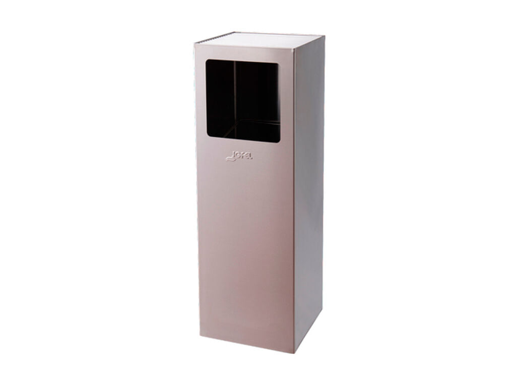 PAPELERA CENICERO DE LAMAS RECTANGULAR INOX