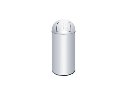 PAPELERA CILÍNDRICA INOX PUSH 25L