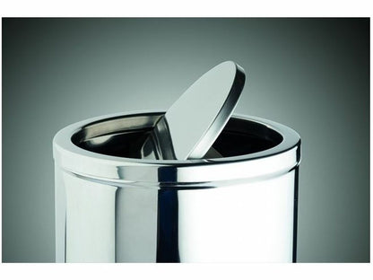PAPELERA CILÍNDRICA INOX BASCULANTE 40L (1)