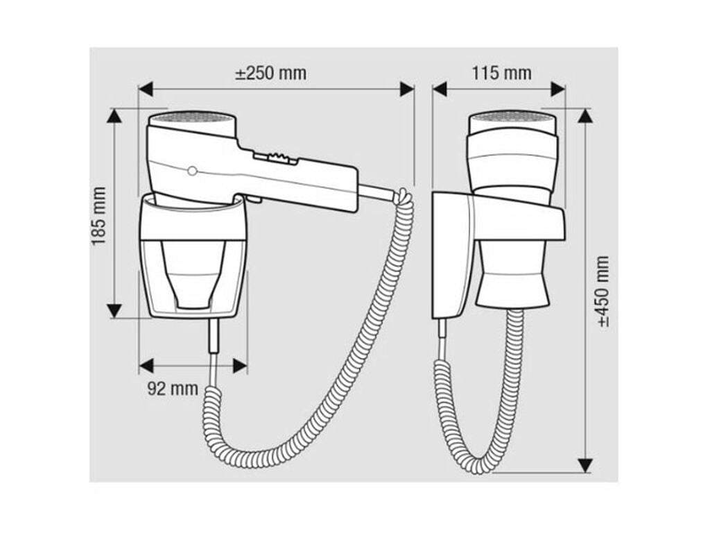SECADOR DE PELO ACTION SUPER PLUS 1800 CON SOPORTE (1)
