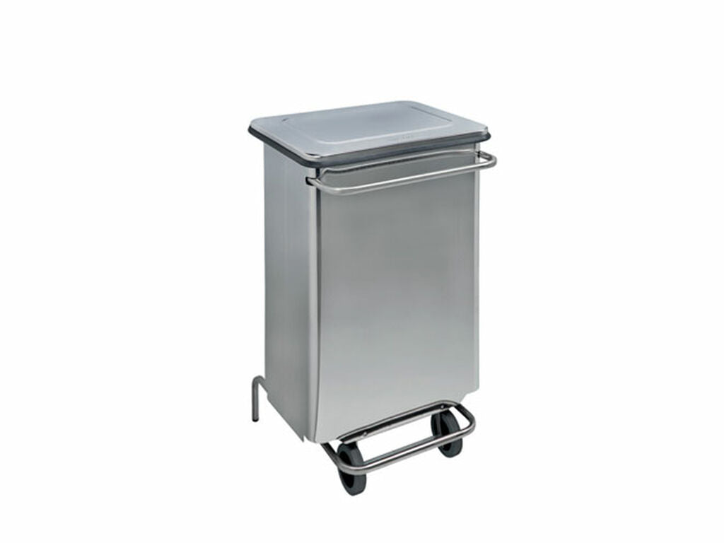 CONTENEDOR MOVIL CON PEDAL INOX CONTIMAR 70