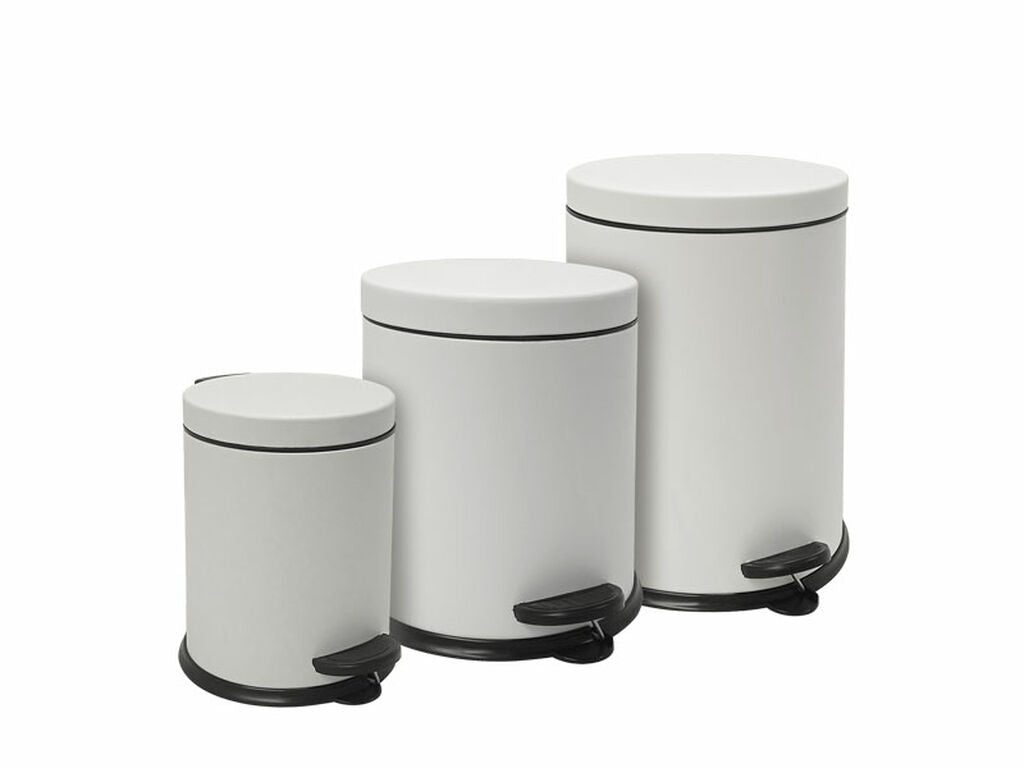 PAPELERA CON PEDAL BIN BASIC BLANCO (3)