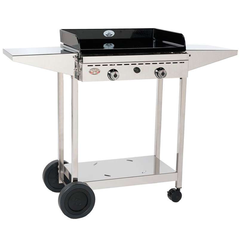Chariot Adour Acier Inox Pour Planchas Iberica 600 Et Omega 600