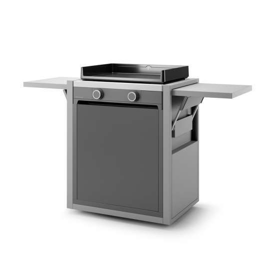 Chariot Fermé PLANCHA Á GAS MODERN 60 ACIER FORGE ADOUR