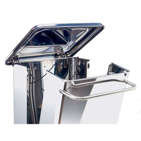 CONTENEUR MOBILE AVEC PÉDALE INOX CONTINOX 110